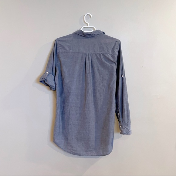 J.Crew Factory Chambray Oversized Tunic Top - Picture 8 of 8